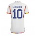 Billige Belgien Eden Hazard #10 Udebane Fodboldtrøjer VM 2022 Kortærmet